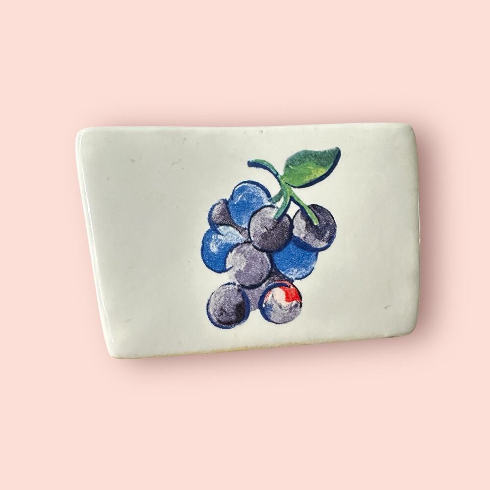 Vintage Corelle Coordinates fruit  Ceramic Sugar/Sweetener Packet‎ Holder